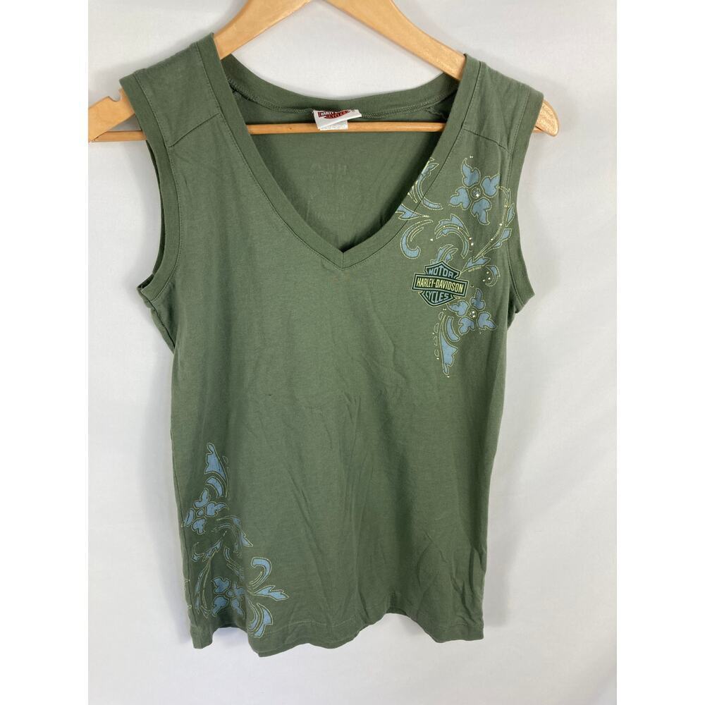Harley Davidson HILO Hawaii Tropical V Neck Tank XL
